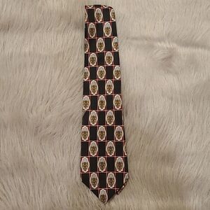Countess mara mens black and red 100% silk tie‎